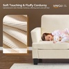 image:imageVINGLI Beige 83 Sofa Couches for Living Room Corduroy Modern Comfy 3 Seater Couch 256 Deep Seat Upholstery Cozy Sofas for Small Space Bedroom Apartment Home OfficeBeige