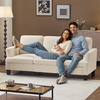 image:imageVINGLI Beige 83 Sofa Couches for Living Room Corduroy Modern Comfy 3 Seater Couch 256 Deep Seat Upholstery Cozy Sofas for Small Space Bedroom Apartment Home OfficeBeige