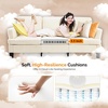 image:imageVINGLI Beige 83 Sofa Couches for Living Room Corduroy Modern Comfy 3 Seater Couch 256 Deep Seat Upholstery Cozy Sofas for Small Space Bedroom Apartment Home OfficeBeige