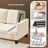 image:imageVINGLI Beige 83 Sofa Couches for Living Room Corduroy Modern Comfy 3 Seater Couch 256 Deep Seat Upholstery Cozy Sofas for Small Space Bedroom Apartment Home OfficeBeige