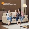 image:imageVINGLI Beige 83 Sofa Couches for Living Room Corduroy Modern Comfy 3 Seater Couch 256 Deep Seat Upholstery Cozy Sofas for Small Space Bedroom Apartment Home OfficeBeige