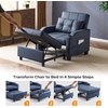 image:imageVINGLI Beige Sleeper Chair Bed 3in1 Convertible Futon Sofa Bed Pull Out Couch Bed Adjustable Recliner Chair with USB Ports Cup Holders Side Pockets for Living Room Bedroom Small SpacesBlue