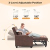 image:imageVINGLI Beige Sleeper Chair Bed 3in1 Convertible Futon Sofa Bed Pull Out Couch Bed Adjustable Recliner Chair with USB Ports Cup Holders Side Pockets for Living Room Bedroom Small SpacesRustic