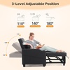 image:imageVINGLI Beige Sleeper Chair Bed 3in1 Convertible Futon Sofa Bed Pull Out Couch Bed Adjustable Recliner Chair with USB Ports Cup Holders Side Pockets for Living Room Bedroom Small SpacesBlack
