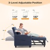 image:imageVINGLI Beige Sleeper Chair Bed 3in1 Convertible Futon Sofa Bed Pull Out Couch Bed Adjustable Recliner Chair with USB Ports Cup Holders Side Pockets for Living Room Bedroom Small SpacesBlue