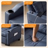 image:imageVINGLI Beige Sleeper Chair Bed 3in1 Convertible Futon Sofa Bed Pull Out Couch Bed Adjustable Recliner Chair with USB Ports Cup Holders Side Pockets for Living Room Bedroom Small SpacesBlue