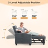 image:imageVINGLI Beige Sleeper Chair Bed 3in1 Convertible Futon Sofa Bed Pull Out Couch Bed Adjustable Recliner Chair with USB Ports Cup Holders Side Pockets for Living Room Bedroom Small SpacesDark Grey