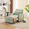 image:imageVINGLI Beige Sleeper Chair Bed 3in1 Convertible Futon Sofa Bed Pull Out Couch Bed Adjustable Recliner Chair with USB Ports Cup Holders Side Pockets for Living Room Bedroom Small SpacesLight Green