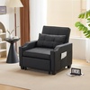 image:imageVINGLI Beige Sleeper Chair Bed 3in1 Convertible Futon Sofa Bed Pull Out Couch Bed Adjustable Recliner Chair with USB Ports Cup Holders Side Pockets for Living Room Bedroom Small SpacesBlack