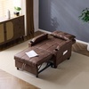 image:imageVINGLI Beige Sleeper Chair Bed 3in1 Convertible Futon Sofa Bed Pull Out Couch Bed Adjustable Recliner Chair with USB Ports Cup Holders Side Pockets for Living Room Bedroom Small SpacesRustic