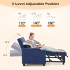 image:imageVINGLI Beige Sleeper Chair Bed 3in1 Convertible Futon Sofa Bed Pull Out Couch Bed Adjustable Recliner Chair with USB Ports Cup Holders Side Pockets for Living Room Bedroom Small SpacesNavy Blue