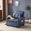 image:imageVINGLI Beige Sleeper Chair Bed 3in1 Convertible Futon Sofa Bed Pull Out Couch Bed Adjustable Recliner Chair with USB Ports Cup Holders Side Pockets for Living Room Bedroom Small SpacesBlue