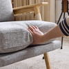 image:imageVINGLI Boho Rattan Braided Accent Chair with Solid Wood 315 Wide Armrests Chenille Upholstery Indoor Lounge Chair with Lumbar Pillow amp Rope Arms for Living Room Bedroom Reading Room Sage GreenGray Beige