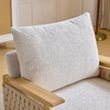 image:imageVINGLI Boho Rattan Braided Accent Chair with Solid Wood 315 Wide Armrests Chenille Upholstery Indoor Lounge Chair with Lumbar Pillow amp Rope Arms for Living Room Bedroom Reading Room Sage GreenBeige