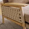 image:imageVINGLI Boho Rattan Braided Accent Chair with Solid Wood 315 Wide Armrests Chenille Upholstery Indoor Lounge Chair with Lumbar Pillow amp Rope Arms for Living Room Bedroom Reading Room Sage GreenKhaki