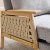 image:imageVINGLI Boho Rattan Braided Accent Chair with Solid Wood 315 Wide Armrests Chenille Upholstery Indoor Lounge Chair with Lumbar Pillow amp Rope Arms for Living Room Bedroom Reading Room Sage GreenGray Beige
