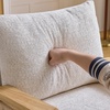 image:imageVINGLI Boho Rattan Braided Accent Chair with Solid Wood 315 Wide Armrests Chenille Upholstery Indoor Lounge Chair with Lumbar Pillow amp Rope Arms for Living Room Bedroom Reading Room Sage GreenBeige