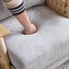 image:imageVINGLI Boho Rattan Braided Accent Chair with Solid Wood 315 Wide Armrests Chenille Upholstery Indoor Lounge Chair with Lumbar Pillow amp Rope Arms for Living Room Bedroom Reading Room Sage GreenGray Beige