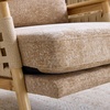 image:imageVINGLI Boho Rattan Braided Accent Chair with Solid Wood 315 Wide Armrests Chenille Upholstery Indoor Lounge Chair with Lumbar Pillow amp Rope Arms for Living Room Bedroom Reading Room Sage GreenKhaki