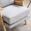 image:imageVINGLI Boho Rattan Braided Accent Chair with Solid Wood 315 Wide Armrests Chenille Upholstery Indoor Lounge Chair with Lumbar Pillow amp Rope Arms for Living Room Bedroom Reading Room Sage GreenGray Beige