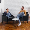image:imageVINGLI Chair Olive Green Upholstered Chenille Accent Chair for Living Room Bedroom MidCentury Modern Arm Chair Comfy Reading Chair with Scooped ArmsBlack