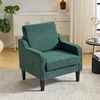 image:imageVINGLI Chair Olive Green Upholstered Chenille Accent Chair for Living Room Bedroom MidCentury Modern Arm Chair Comfy Reading Chair with Scooped ArmsDark Green