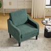 image:imageVINGLI Chair Olive Green Upholstered Chenille Accent Chair for Living Room Bedroom MidCentury Modern Arm Chair Comfy Reading Chair with Scooped ArmsDark Green