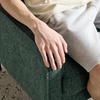 image:imageVINGLI Chair Olive Green Upholstered Chenille Accent Chair for Living Room Bedroom MidCentury Modern Arm Chair Comfy Reading Chair with Scooped ArmsDark Green