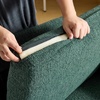 image:imageVINGLI Chair Olive Green Upholstered Chenille Accent Chair for Living Room Bedroom MidCentury Modern Arm Chair Comfy Reading Chair with Scooped ArmsDark Green