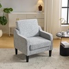 image:imageVINGLI Chair Olive Green Upholstered Chenille Accent Chair for Living Room Bedroom MidCentury Modern Arm Chair Comfy Reading Chair with Scooped ArmsLight Gray