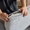 image:imageVINGLI Chair Olive Green Upholstered Chenille Accent Chair for Living Room Bedroom MidCentury Modern Arm Chair Comfy Reading Chair with Scooped ArmsLight Gray