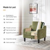 image:imageVINGLI Chair Olive Green Upholstered Chenille Accent Chair for Living Room Bedroom MidCentury Modern Arm Chair Comfy Reading Chair with Scooped ArmsOlive Green