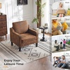 image:imageVINGLI Chair Olive Green Upholstered Chenille Accent Chair for Living Room Bedroom MidCentury Modern Arm Chair Comfy Reading Chair with Scooped ArmsRustic