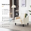 image:imageVINGLI Chair Olive Green Upholstered Chenille Accent Chair for Living Room Bedroom MidCentury Modern Arm Chair Comfy Reading Chair with Scooped ArmsWhite