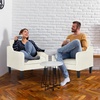 image:imageVINGLI Chair Olive Green Upholstered Chenille Accent Chair for Living Room Bedroom MidCentury Modern Arm Chair Comfy Reading Chair with Scooped ArmsWhite