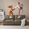image:imageVINGLI Cloud Couch 80 Loveseat 224 Deep Seat Suede Upholstery Cozy Comfy Couches for Living Room Modern Love Seat Sofa Pillow Armrest BrownBrown