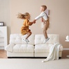 image:imageVINGLI Cloud Couch 80 Loveseat 224 Deep Seat Suede Upholstery Cozy Comfy Couches for Living Room Modern Love Seat Sofa Pillow Armrest BrownWhite