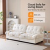 image:imageVINGLI Cloud Couch 80 Loveseat 224 Deep Seat Suede Upholstery Cozy Comfy Couches for Living Room Modern Love Seat Sofa Pillow Armrest BrownWhite