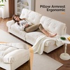 image:imageVINGLI Cloud Couch 80 Loveseat 224 Deep Seat Suede Upholstery Cozy Comfy Couches for Living Room Modern Love Seat Sofa Pillow Armrest BrownWhite