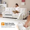 image:imageVINGLI Cloud Couch 80 Loveseat 224 Deep Seat Suede Upholstery Cozy Comfy Couches for Living Room Modern Love Seat Sofa Pillow Armrest BrownWhite