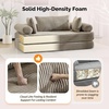 image:imageVINGLI Convertible Futon Sofa Bed Upholstered Corduroy Boneless Couch King Size Floor Loveseat Sleeper Sofa with 2in1 Throw Pillow amp Blanket Couches for Living Room Bedroom Lounge GreenGrey