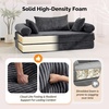 image:imageVINGLI Convertible Futon Sofa Bed Upholstered Corduroy Boneless Couch King Size Floor Loveseat Sleeper Sofa with 2in1 Throw Pillow amp Blanket Couches for Living Room Bedroom Lounge GreenDark Grey