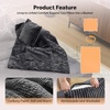 image:imageVINGLI Convertible Futon Sofa Bed Upholstered Corduroy Boneless Couch King Size Floor Loveseat Sleeper Sofa with 2in1 Throw Pillow amp Blanket Couches for Living Room Bedroom Lounge GreenDark Grey