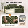 image:imageVINGLI Convertible Futon Sofa Bed Upholstered Corduroy Boneless Couch King Size Floor Loveseat Sleeper Sofa with 2in1 Throw Pillow amp Blanket Couches for Living Room Bedroom Lounge GreenGreen