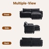 image:imageVINGLI Convertible Modular Sectional Sofa for Living Room with Deep Seat amp Movable 2Layer Ottoman Oversized LShape Cloud Sofa with Chaise amp Armrests Loveseat for Small Spaces Chenille BlackChenilleblack