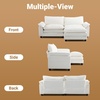 image:imageVINGLI Convertible Modular Sectional Sofa for Living Room with Deep Seat amp Movable 2Layer Ottoman Oversized LShape Cloud Sofa with Chaise amp Armrests Loveseat for Small Spaces Chenille BlackChenillecream