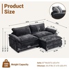 image:imageVINGLI Convertible Modular Sectional Sofa for Living Room with Deep Seat amp Movable 2Layer Ottoman Oversized LShape Cloud Sofa with Chaise amp Armrests Loveseat for Small Spaces Chenille BlackChenilleblack
