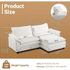 image:imageVINGLI Convertible Modular Sectional Sofa for Living Room with Deep Seat amp Movable 2Layer Ottoman Oversized LShape Cloud Sofa with Chaise amp Armrests Loveseat for Small Spaces Chenille BlackChenillecream