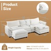 image:imageVINGLI Convertible Modular Sectional Sofa for Living Room with Deep Seat amp Movable 2Layer Ottoman Oversized LShape Cloud Sofa with Chaise amp Armrests Loveseat for Small Spaces Chenille BlackChenillewhite Cream
