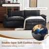 image:imageVINGLI Convertible Modular Sectional Sofa for Living Room with Deep Seat amp Movable 2Layer Ottoman Oversized LShape Cloud Sofa with Chaise amp Armrests Loveseat for Small Spaces Chenille BlackChenilleblack